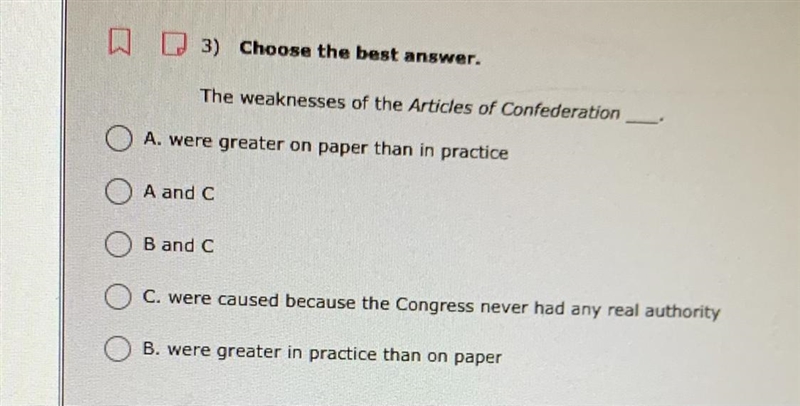 The weaknesses of the Articles of Confederation ____.-example-1