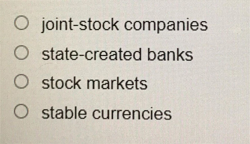 Which aspect of the financial system created by the Commercial Revolution most clearly-example-1