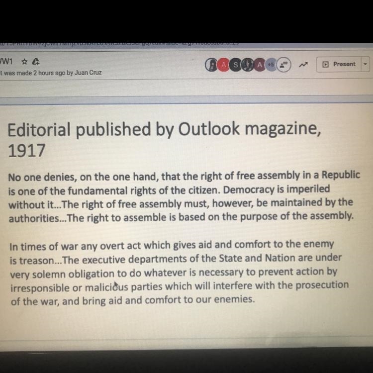 Determine what is the claim made by outlook magazine editorial. Provide one piece-example-1