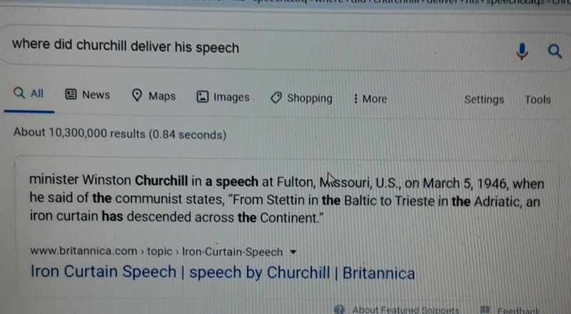 Where did Churchill deliver this famous speech?-example-1