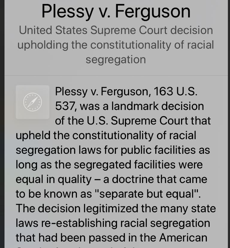 What impact did the Plessy v. Ferguson case have on schools in the United States? A-example-1