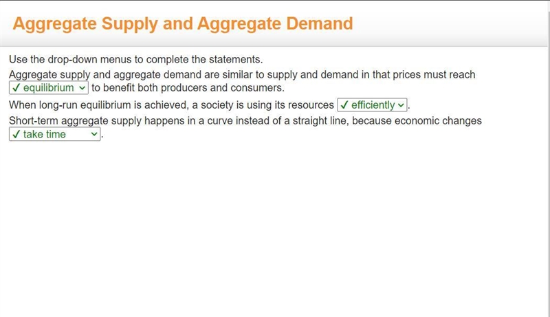 Aggregate supply and aggregate demand are similar to supply and demand in that prices-example-1