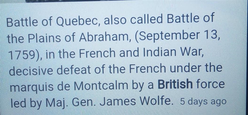 British forces defeated who in North America-example-1