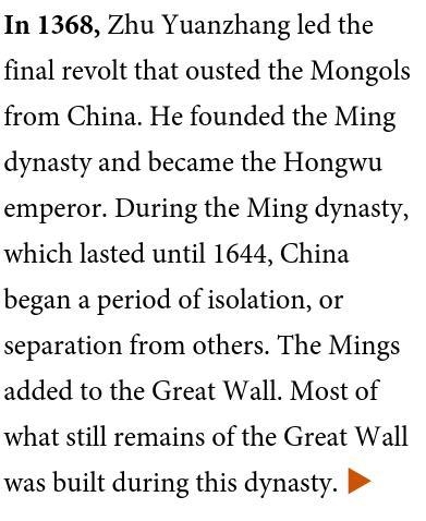 Why did the Ming dynasty isolate itself after pushing the Mongols out?-example-1