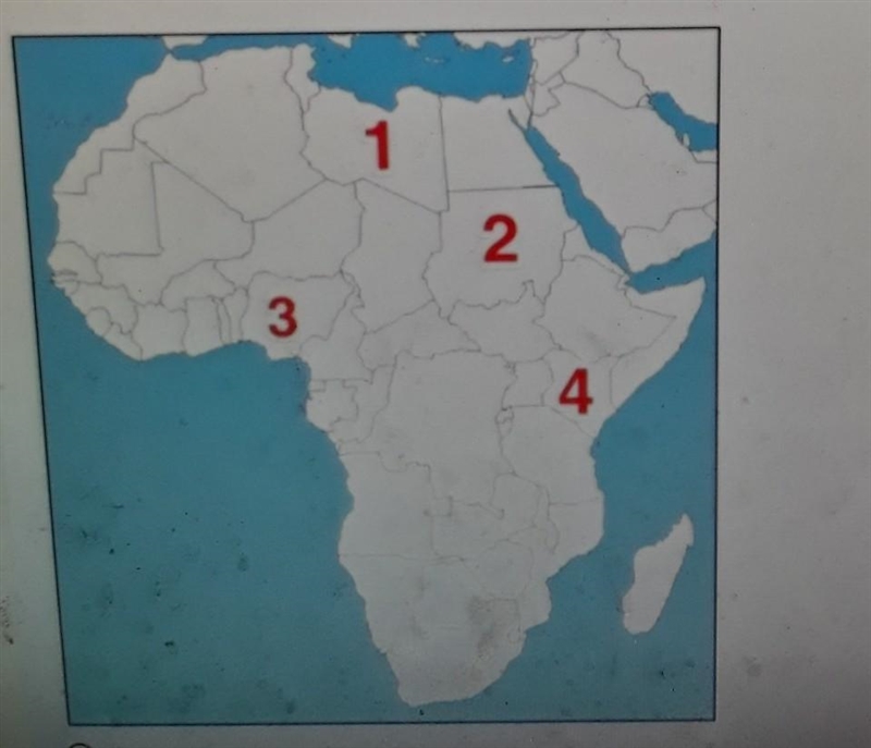 17. The country or Sudan is represented by which number? 1 2 3 4​-example-1