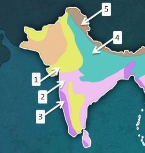 Help Please 50 Points The region labeled with the number 1 on the map above is the-example-1