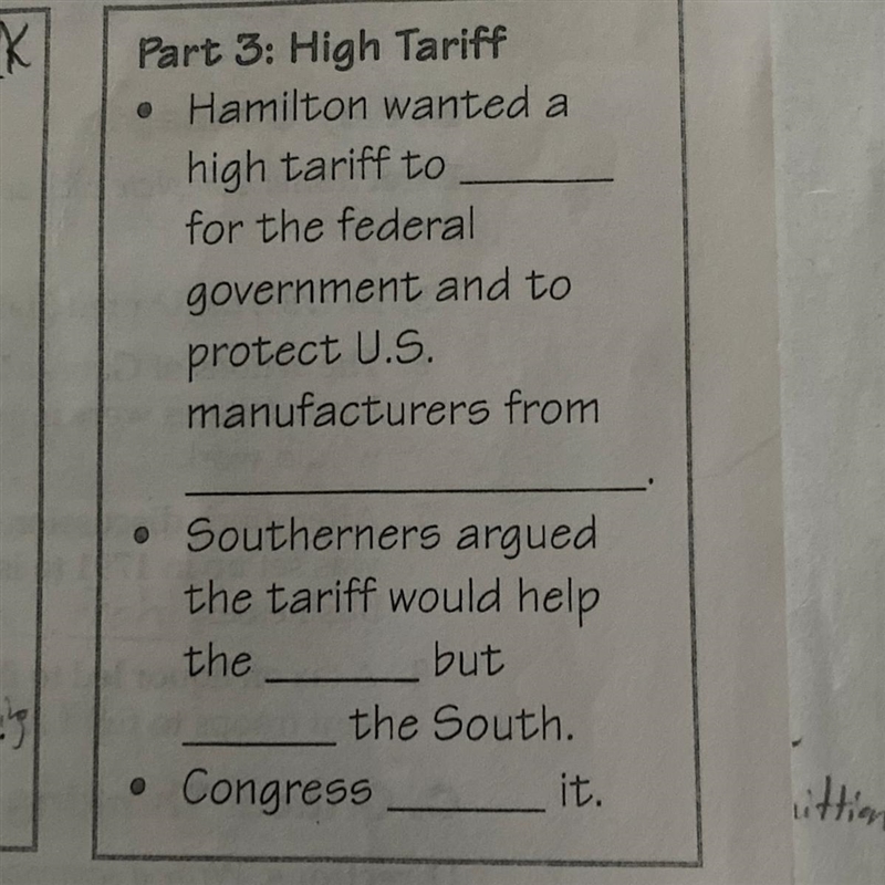 Hamilton wanted a high tariff to-example-1