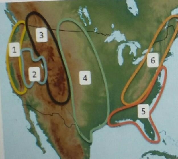 All of the following landforms are labeled with numbers on the map above except the-example-1