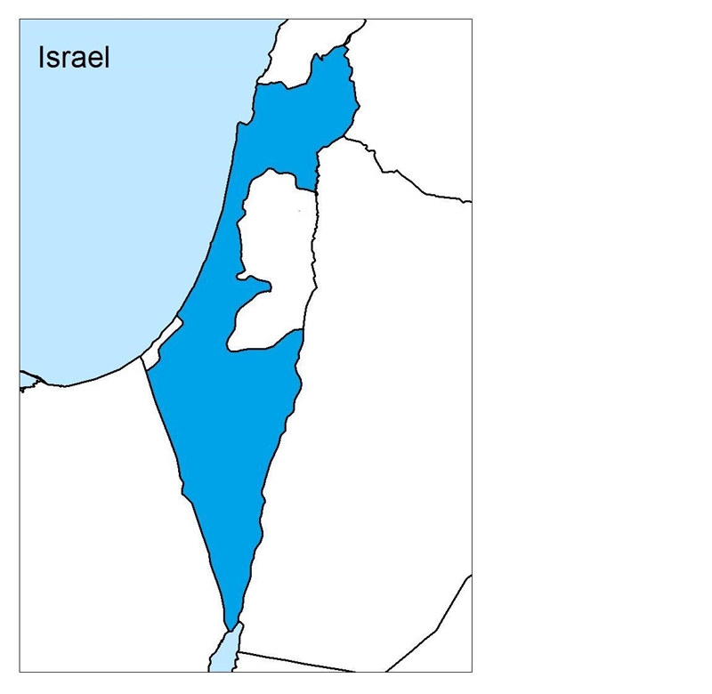 What is the name of the area shaded dark blue? Suez Canal West Bank Gaza Strip Israel-example-1