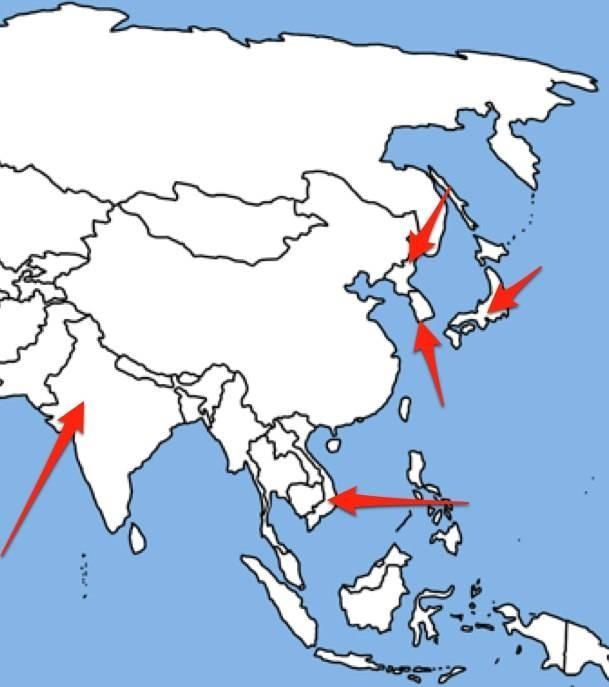 Wordbank: china,India,Japan,North Korea,South Korea,Vietnam-example-1