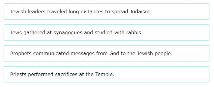 After the Temple was destroyed, Jewish communities had to adapt the way they practiced-example-1