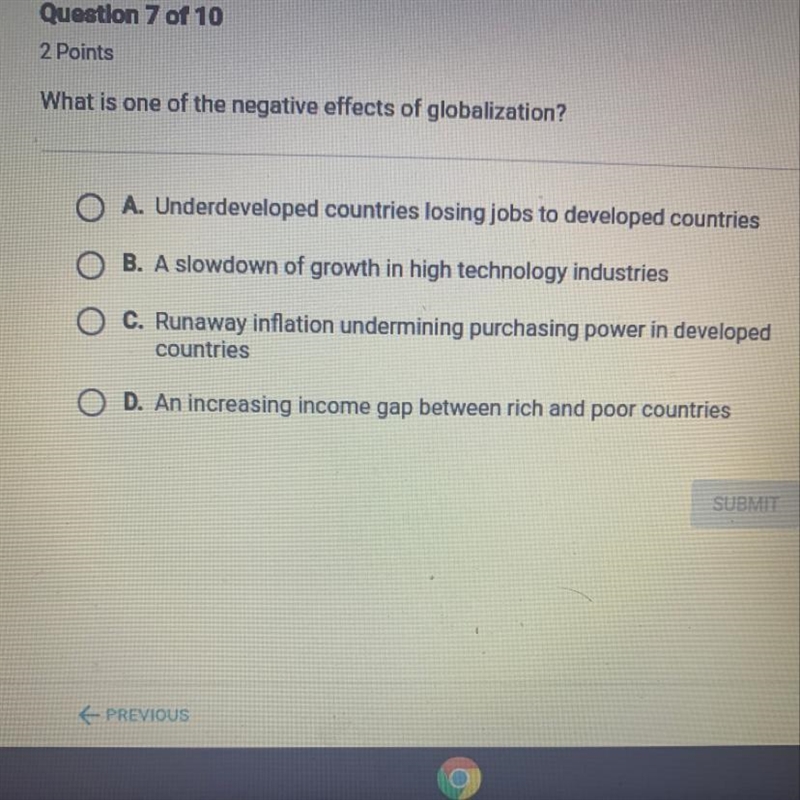 What is one of the negative effects of globalization?-example-1