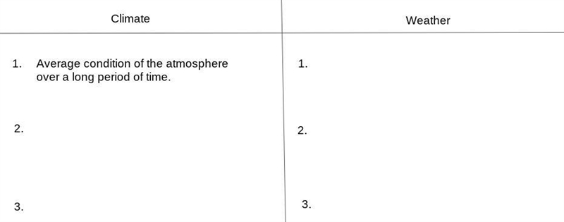 I need 2 for Climate and 3 for weather-example-1