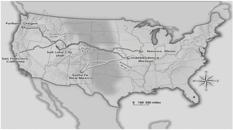 Many pioneers departed from Independence, Missouri — a popular “jumping-off point-example-1