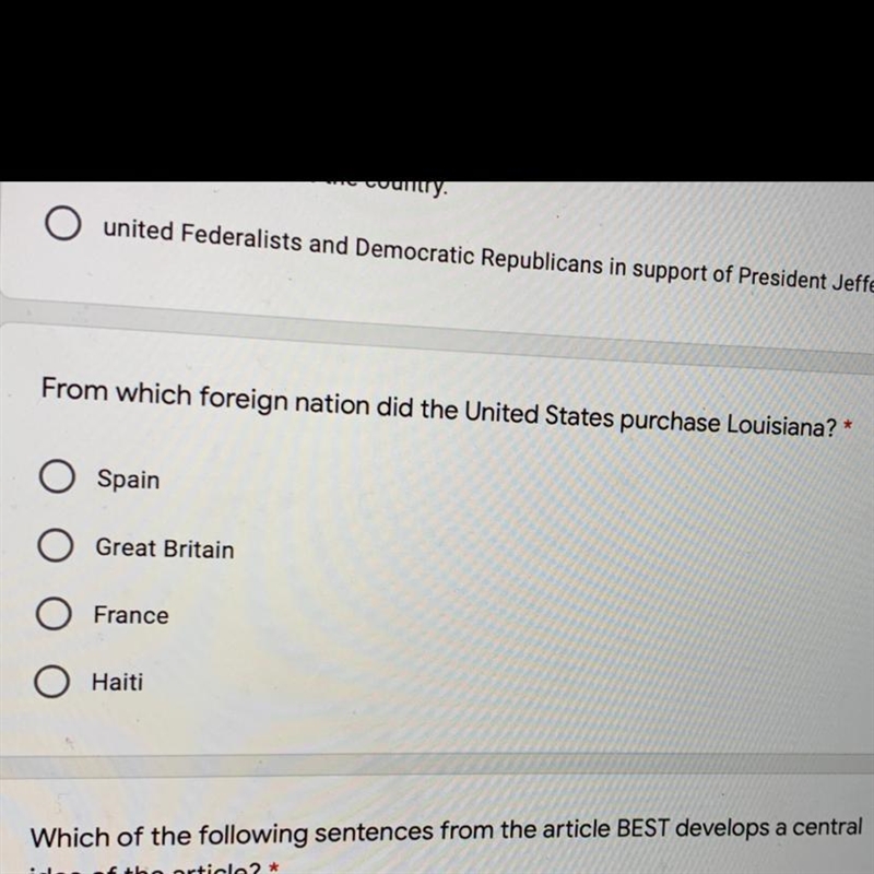 I’m a bit confused, Question: From which foreign nation did the United States purchase-example-1