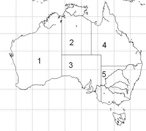 The earliest British settlement in Australia was in which area? A) 1 B) 2 C) 4 D) 5-example-1