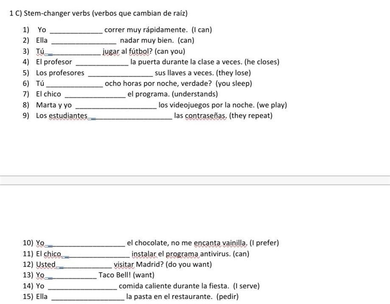 I NEED SOME HELP WITH SPANISH, Can anyone help me or know the answers?? Picture is-example-1