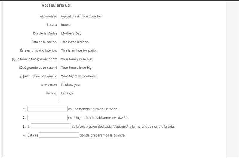 VHL Spanish Leccion 3 Flash Cultura Mas Vocabulario-example-1