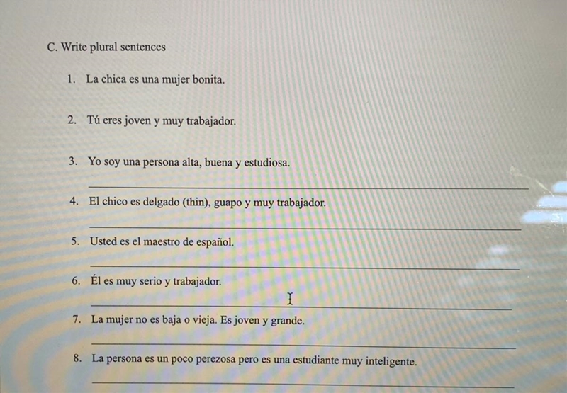 Can someone please help me white this. I need someone to convert each of these sentences-example-1