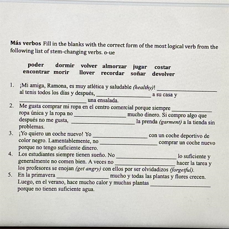 PLEASE HELP!!!!! I really need help with this spanish homework! this is a (Spanish-example-1