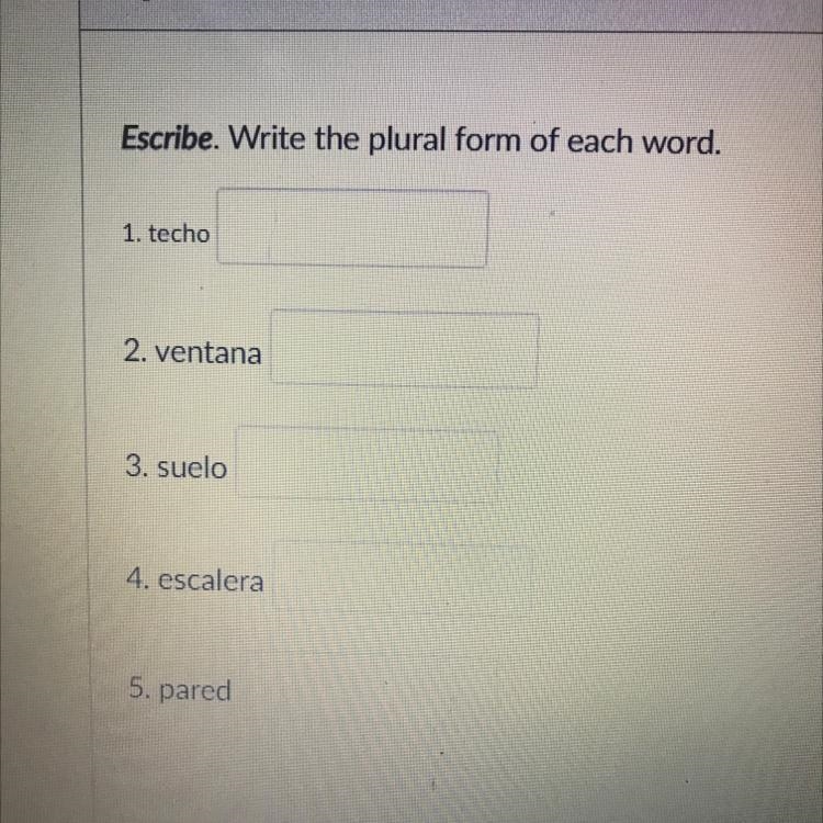 Write the plural form of each word.-example-1