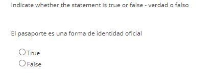 Here are 3 True or False Spanish Questions.. Challenge: Answer Correctly-example-3