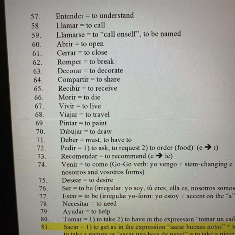 Easy points will be given. Based on the verbs presented, give 5 affirmative Tú commands-example-1