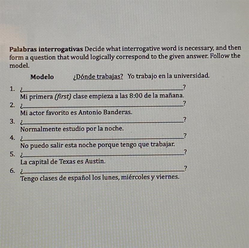 PLEASE HELP!!!!! I really need help with this spanish homework! this is a (Spanish-example-1