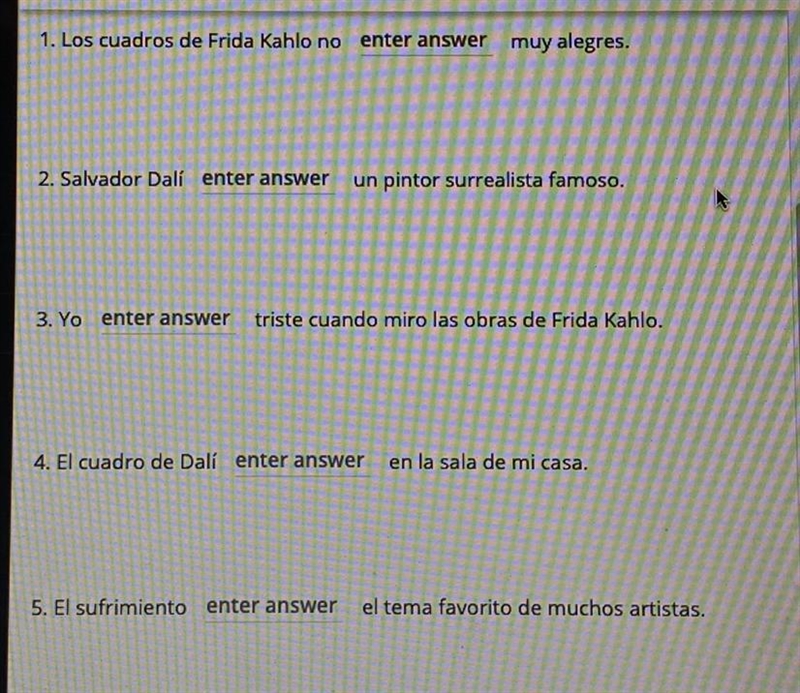 PLEASE HELP me with this spanish homework! this is a (Spanish 1 in college) class-example-1