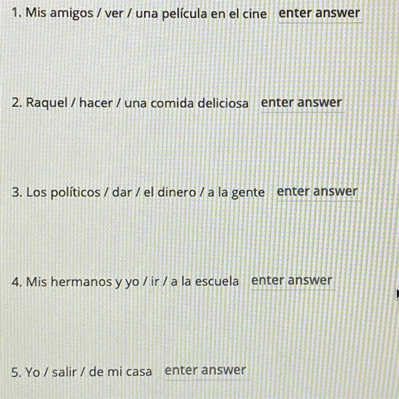 PLEASE HELP!!! I really need help with this spanish homework! (Spanish 1 in college-example-1