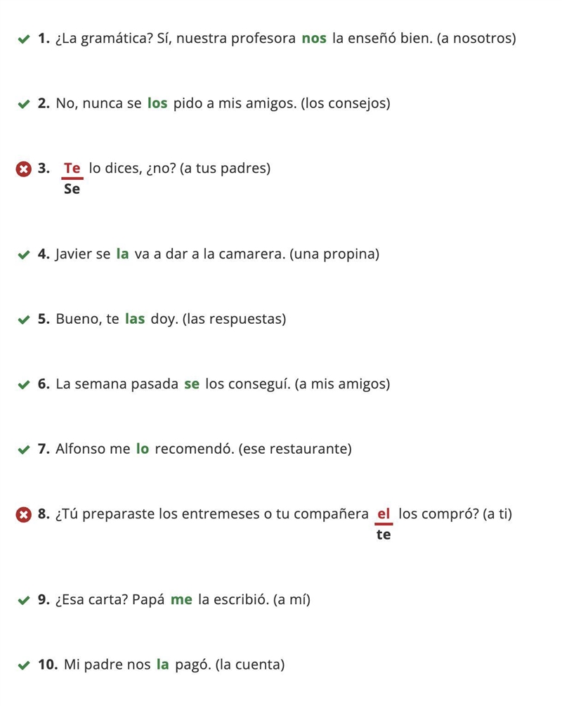 Fill in the missing words or phrases. A 1000 thank yous in advance!! 1. ¿La gramática-example-1