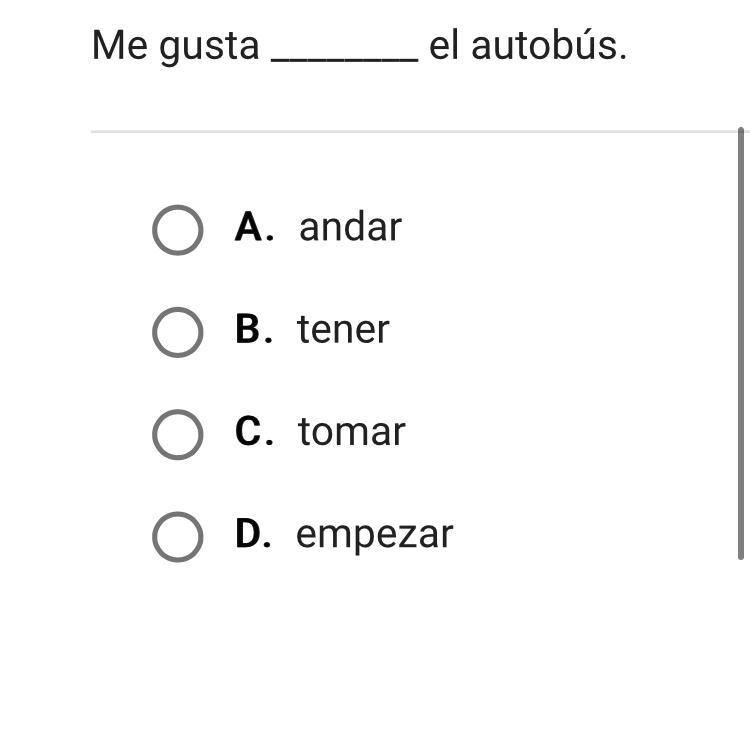 Me gusta ____ el autobus-example-1