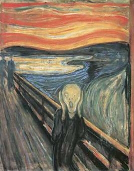 PLEASE HELP ME!!!!! Pinturas Take a look at “The Scream,” a painting by Edvard Munch-example-1