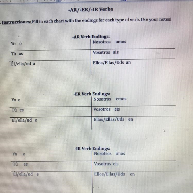 Anybody great at Spanish that can give me the answers (don’t worry about notes part-example-1