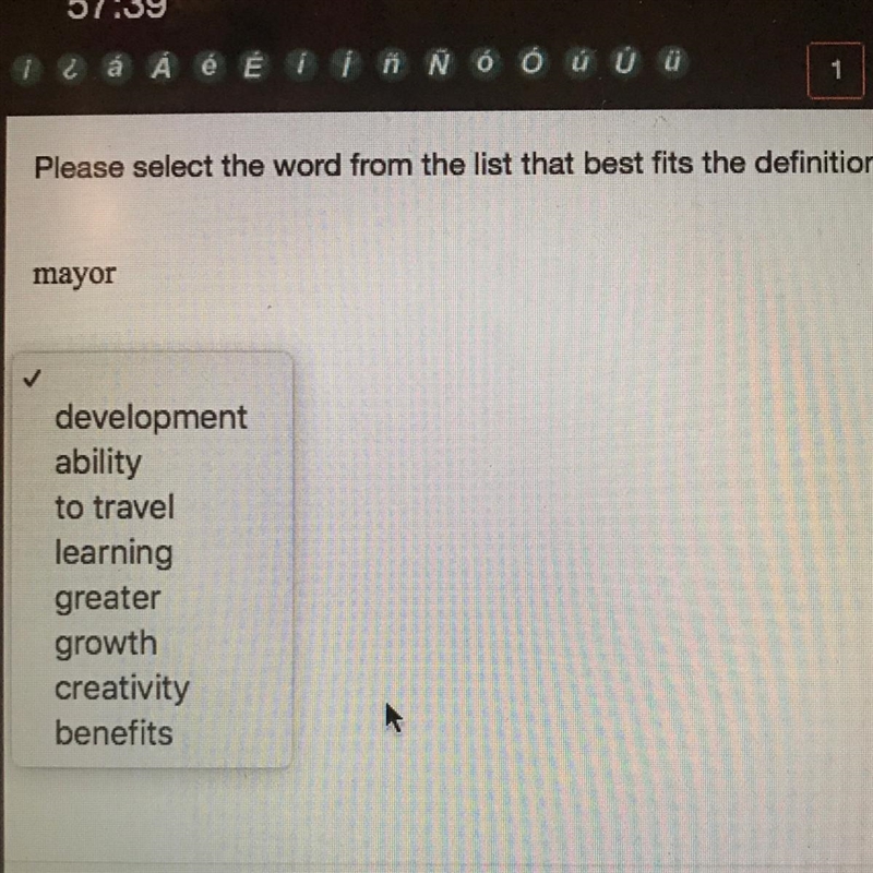 HURRRRYYY TIMMEEEDD Please select the word from the list that best fits the definition-example-1