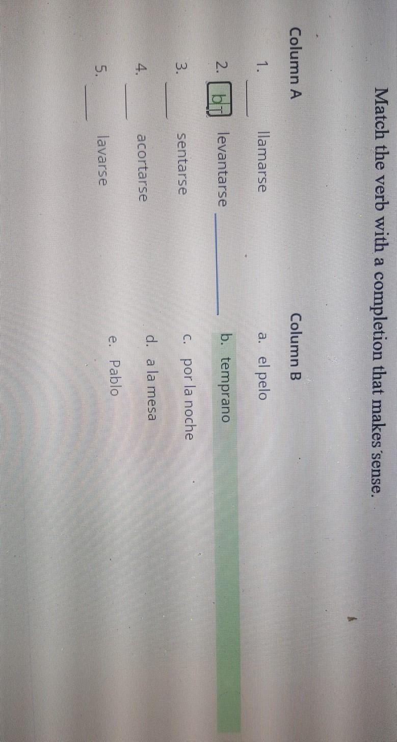 Match the verb with a completion that makes sense​-example-1