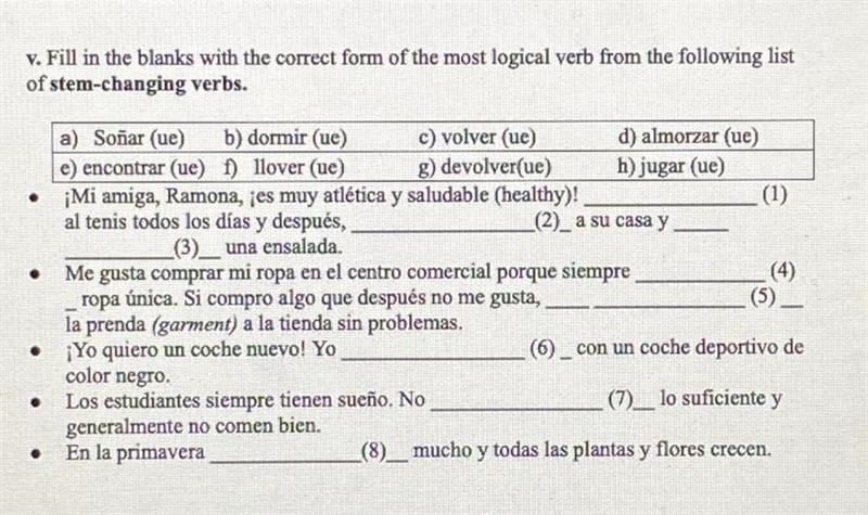 PLEASE HELP!!!!! I really need help with this spanish homework! this is a (Spanish-example-1