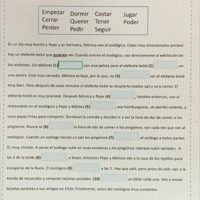 Read the passage and for each black choose the correct verb from the box and correctly-example-1