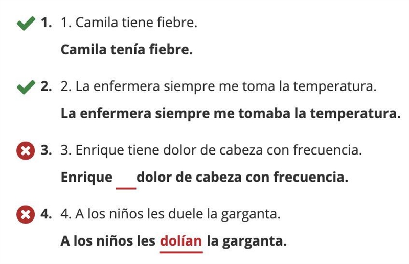 3, and 4 PLEASE help with Spanish, Imperfecto-example-1