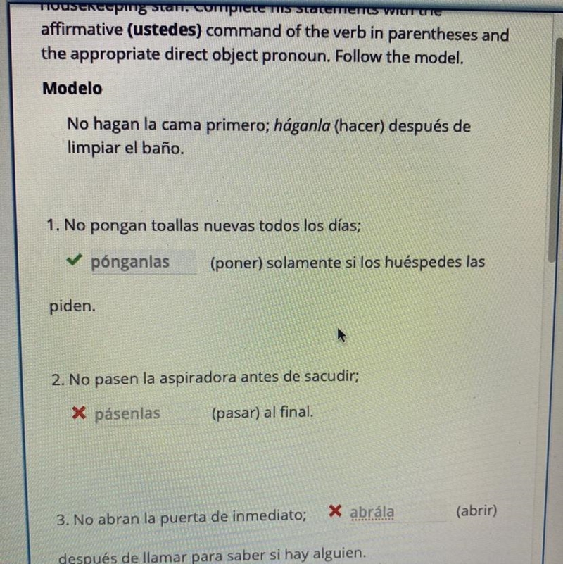 PLEASE HELP!! SPANISH 2 AFFIRMATIVE COMMANDS WITH PRONOUNS-example-1