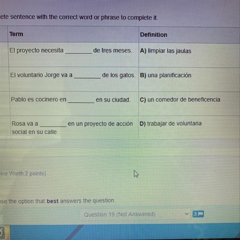 Read and match each incomplete sentence with the correct word or phrase to complete-example-1