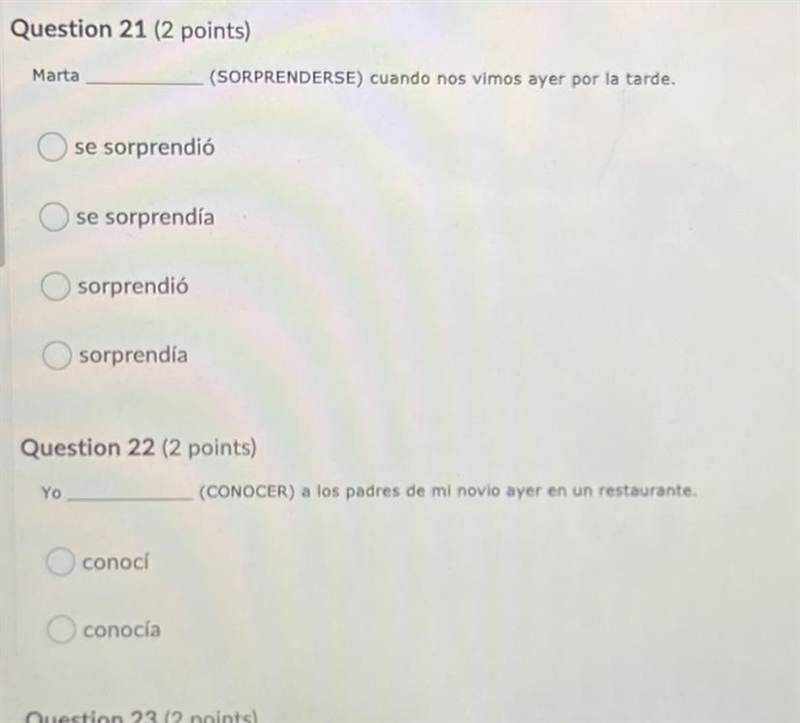 PLEASE HELP! SPANISH 2 preterite vs imperfect-example-1