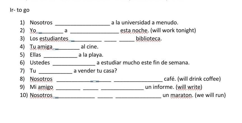 I really need help !!! (Spanish) Can someone help with filling out the blank spaces-example-1