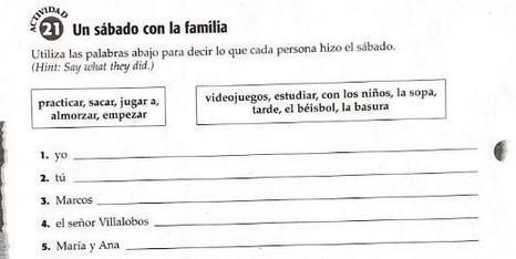 Activty 21 un sabado con la famila-example-1