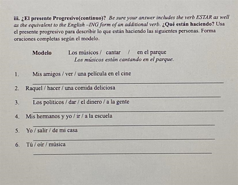 PLEASE HELP!!!!! I really need help with this spanish homework! this is a (Spanish-example-1