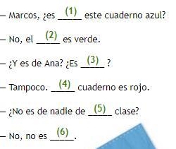 Piensa. Completa el crucigrama con los adjetivos o pronombres posesivos correctos-example-2