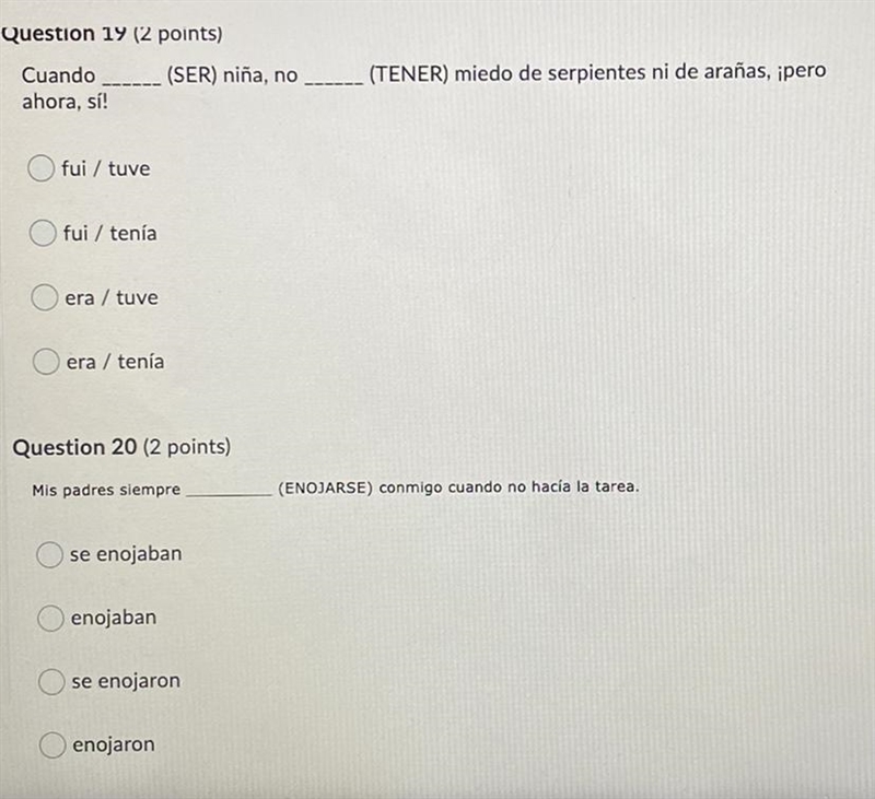 PLEASE HELP! SPANISH 2 preterite vs imperfect-example-1