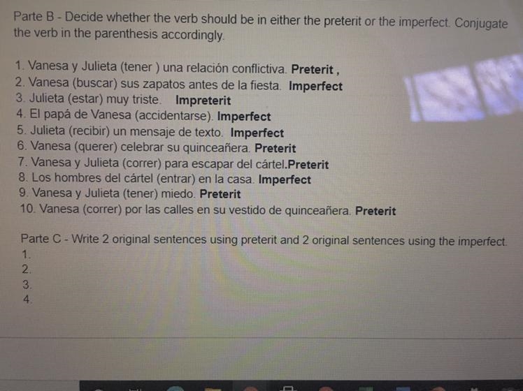 13 POINTS!!! Please help Spanish! Help me conjugate these in preterit and imperfect-example-1