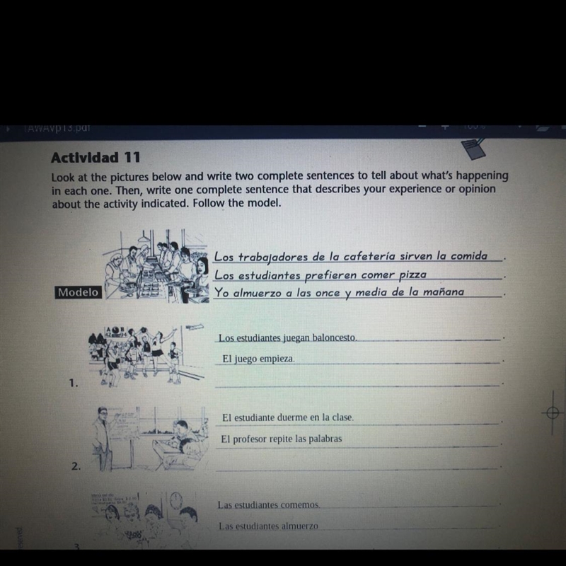 Help me. i don’t know weather my answers are correct, and i need help on the third-example-1