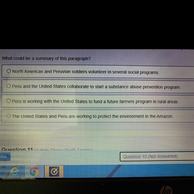 Read the selection, and then choose the option that answers the question Saludos desde-example-1